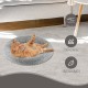 Enjoying Pet Bed 41 x 56 cm Cat Bed for Sleeping Puppies, Non-Slip Base, Square Cushion Enjoying Pet Bed 41 x 56 cm Cat Bed for Sleeping Puppies, Non-Slip Base, Square Cushion