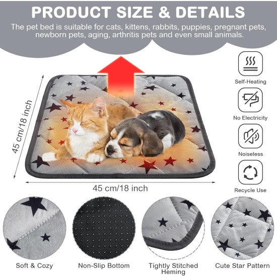 Namalu 4 Cat Blankets, Dog Blanket with Star Pattern, Soft Blanket for Pets, Washable Dog Bed, Non-Slip Blanket for Outdoors, Indoor (Square, 45 x 45 cm) Namalu 4 Cat Blankets, Dog Blanket with Star Pattern, Soft Blanket for Pets, Washable Dog Bed, Non-Slip Blanket for Outdoors, Indoor (Square, 45 x 45 cm)