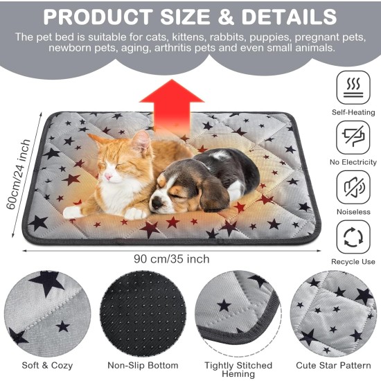 Namalu 4 Cat Blankets, Dog Blanket with Star Pattern, Soft Blanket for Pets, Washable Dog Bed, Non-Slip Blanket for Outdoors, Indoor (Square, 45 x 45 cm) Namalu 4 Cat Blankets, Dog Blanket with Star Pattern, Soft Blanket for Pets, Washable Dog Bed, Non-Slip Blanket for Outdoors, Indoor (Square, 45 x 45 cm)