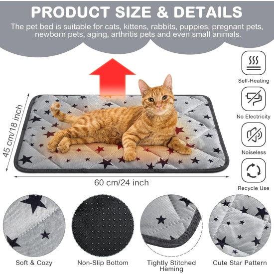 Namalu 4 Cat Blankets, Dog Blanket with Star Pattern, Soft Blanket for Pets, Washable Dog Bed, Non-Slip Blanket for Outdoors, Indoor (Square, 45 x 45 cm) Namalu 4 Cat Blankets, Dog Blanket with Star Pattern, Soft Blanket for Pets, Washable Dog Bed, Non-Slip Blanket for Outdoors, Indoor (Square, 45 x 45 cm)