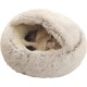 Nobrands Fluffy Cat Bed, Round, Soft Plush, Cave with Hood, Cat Bed, for Winter, Warm Sleeping Pillow, Non-Slip, Machine Washable for Cats and Puppies Nobrands Fluffy Cat Bed, Round, Soft Plush, Cave with Hood, Cat Bed, for Winter, Warm Sleeping Pillow, Non-Slip, Machine Washable for Cats and Puppies