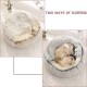 Nobrands Fluffy Cat Bed, Round, Soft Plush, Cave with Hood, Cat Bed, for Winter, Warm Sleeping Pillow, Non-Slip, Machine Washable for Cats and Puppies Nobrands Fluffy Cat Bed, Round, Soft Plush, Cave with Hood, Cat Bed, for Winter, Warm Sleeping Pillow, Non-Slip, Machine Washable for Cats and Puppies