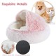 Nobrands Fluffy Cat Bed, Round, Soft Plush, Cave with Hood, Cat Bed, for Winter, Warm Sleeping Pillow, Non-Slip, Machine Washable for Cats and Puppies Nobrands Fluffy Cat Bed, Round, Soft Plush, Cave with Hood, Cat Bed, for Winter, Warm Sleeping Pillow, Non-Slip, Machine Washable for Cats and Puppies