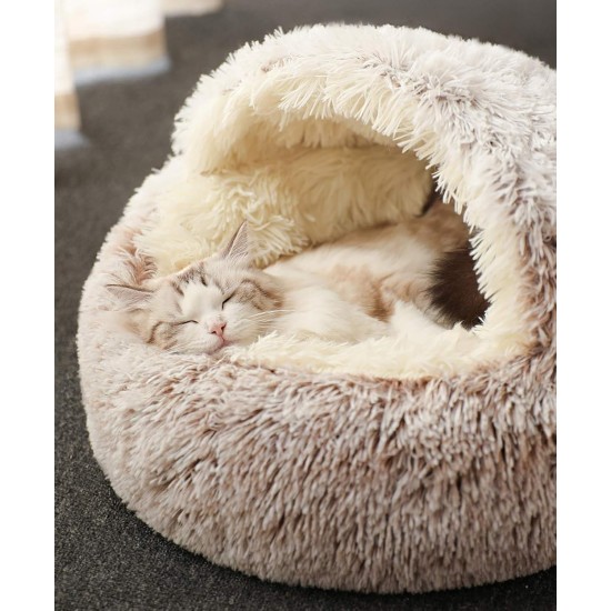 Plush Cat Bed, Self Heating Cat Tent / Cat Cave, Soft, Non-Slip and Washable Plush Cat Bed, Self Heating Cat Tent / Cat Cave, Soft, Non-Slip and Washable