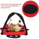 Souong Cat Activity Centre Cotton Activity Centre Mat with 4 Hanging Toys Cat Bed Roll Up Reach Cat 60 x 60 x 34 cm Red Black Souong Cat Activity Centre Cotton Activity Centre Mat with 4 Hanging Toys Cat Bed Roll Up Reach Cat 60 x 60 x 34 cm Red Black