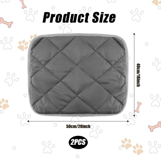 lasuroa Pack of 2 Self-Warming Mat, 40 x 50 cm, Self-Heating Blanket, Heat Reflective Soft Layer, Warm Cat Bed Mat, Non-Slip Cat Thermal Pads for Cats, Puppies, Rabbits in Winter (Grey) lasuroa Pack of 2 Self-Warming Mat, 40 x 50 cm, Self-Heating Blanket, Heat Reflective Soft Layer, Warm Cat Bed Mat, Non-Slip Cat Thermal Pads for Cats, Puppies, Rabbits in Winter (Grey)
