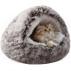 storchenbeck Cat Bed Round Plush Fluffy Hood Soothing Cat Bed Cave for Dogs and Cats, Washable, Non-Slip Waterproof Base, 20 Inches, Coffee storchenbeck Cat Bed Round Plush Fluffy Hood Soothing Cat Bed Cave for Dogs and Cats, Washable, Non-Slip Waterproof Base, 20 Inches, Coffee