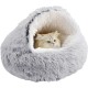 storchenbeck Cat Bed Round Plush Fluffy Hood Soothing Cat Bed Cave for Dogs and Cats, Washable, Non-Slip Waterproof Base, 20 Inches, Coffee storchenbeck Cat Bed Round Plush Fluffy Hood Soothing Cat Bed Cave for Dogs and Cats, Washable, Non-Slip Waterproof Base, 20 Inches, Coffee