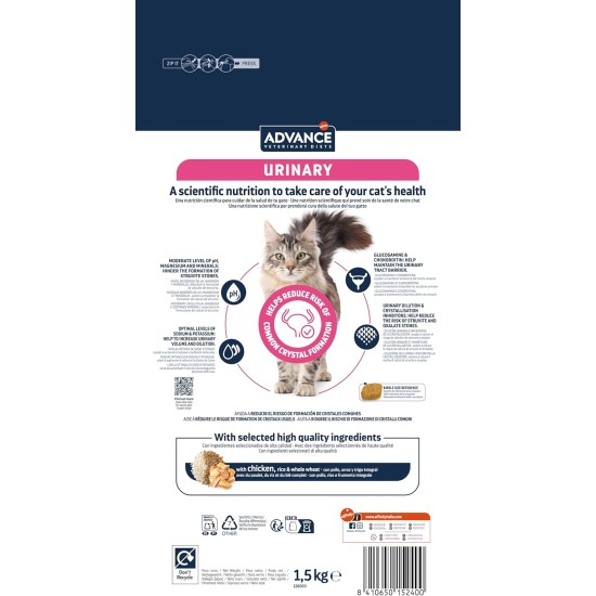 ADVANCE Urinary Dry Food Cat, 1-pack (1 x 1.5 kg) ADVANCE Urinary Dry Food Cat, 1-pack (1 x 1.5 kg)