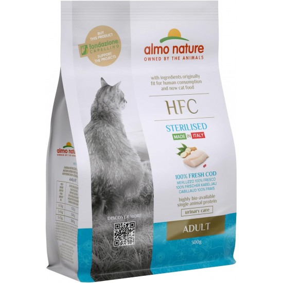 Almo Nature HFC Adult Sterilized - Dry Food for Cats with Fresh Cod Originally Food Grade and Now Used for Cat Food Almo Nature HFC Adult Sterilized - Dry Food for Cats with Fresh Cod Originally Food Grade and Now Used for Cat Food