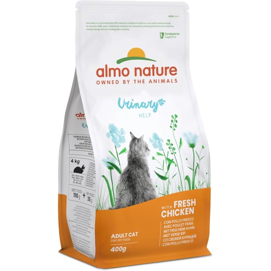 Almo Nature Holistic Functional Urinary Help Trockenfutter für ausgewachsene Katzen mit Huhn, 400 g Almo Nature Holistic Functional Urinary Help Trockenfutter für ausgewachsene Katzen mit Huhn, 400 g