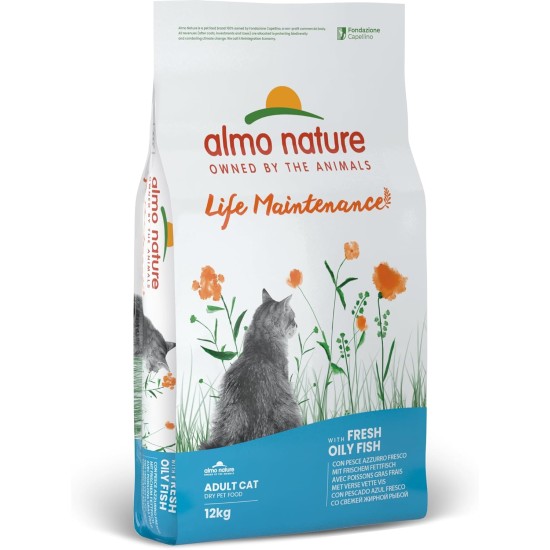 Almo Nature Holistic Maintenance Complete Adult Cat Dry Food with Fresh Oily Fish - 12 Kg Almo Nature Holistic Maintenance Complete Adult Cat Dry Food with Fresh Oily Fish - 12 Kg