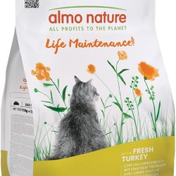Almo Nature Life Maintenance Dry Adult Cat Food with Fresh Turkey - 2kg Bag