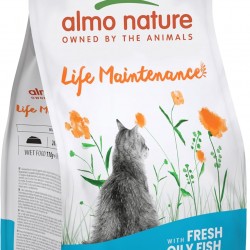 Almo Nature Life Maintenance with Fresh Fatty Fish and Rice Dry Food for Adults Cats of All Breeds - 400 g Almo Nature Life Maintenance with Fresh Fatty Fish and Rice Dry Food for Adults Cats of All Breeds - 400 g