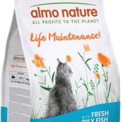 Almo Nature Life Maintenance with Fresh Fatty Fish and Rice Dry Food for Adults Cats of All Breeds - 400 g Almo Nature Life Maintenance with Fresh Fatty Fish and Rice Dry Food for Adults Cats of All Breeds - 400 g