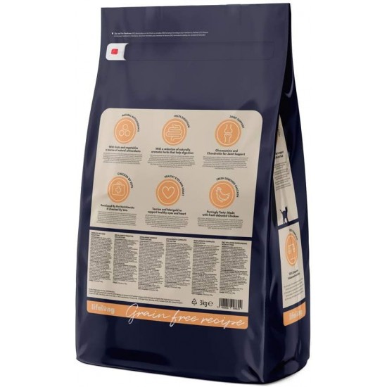 Amazon-Marke: Lifelong - Katzenfutter für junge Katzen (Junior), Fein zubereitetes Trockenfutter mit frischem Huhn, Getreidefreie Rezeptur, 3 kg (1er-Pack) Amazon-Marke: Lifelong - Katzenfutter für junge Katzen (Junior), Fein zubereitetes Trockenfutter mit frischem Huhn, Getreidefreie Rezeptur, 3 kg (1er-Pack)