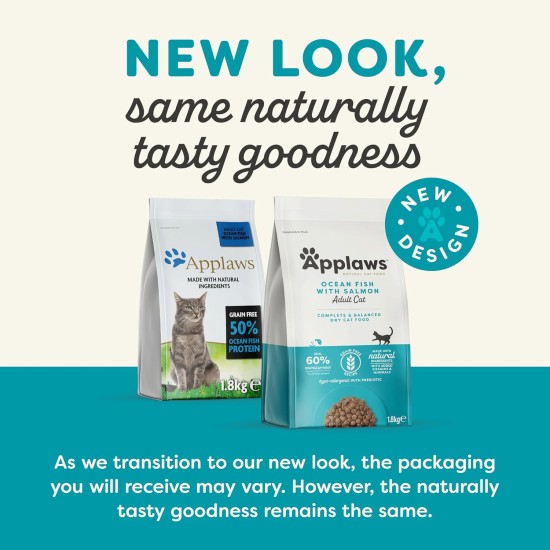 Applaws Adult Dry Cat Food, Chicken with Extra Salmon, Grain-Free and Complete, 2 kg (1 Pack) Applaws Adult Dry Cat Food, Chicken with Extra Salmon, Grain-Free and Complete, 2 kg (1 Pack)