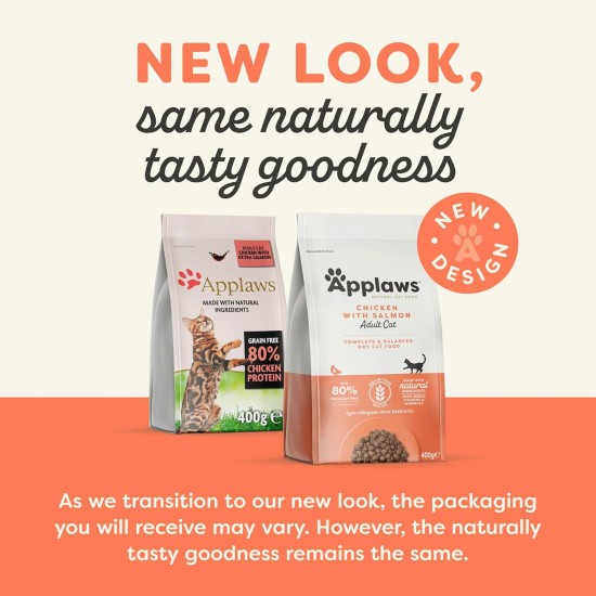 Applaws Adult Dry Cat Food, Chicken with Extra Salmon, Grain-Free and Complete, 2 kg (1 Pack) Applaws Adult Dry Cat Food, Chicken with Extra Salmon, Grain-Free and Complete, 2 kg (1 Pack)