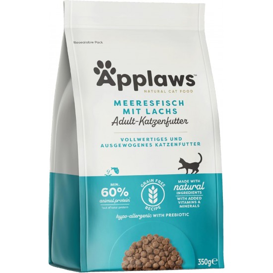 Applaws Complete Natural Dry Cat Food, 350g, Adult, Ocean Fish with Salmon Applaws Complete Natural Dry Cat Food, 350g, Adult, Ocean Fish with Salmon