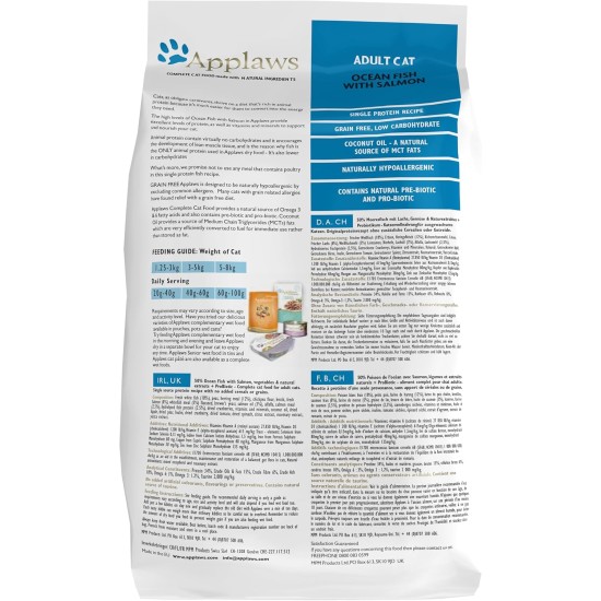 Applaws Complete Natural Dry Cat Food, 350g, Adult, Ocean Fish with Salmon Applaws Complete Natural Dry Cat Food, 350g, Adult, Ocean Fish with Salmon