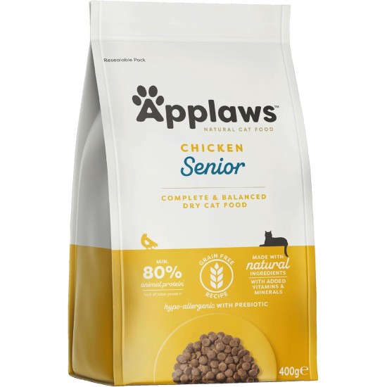 Applaws Complete Natural Dry Cat Food 400g Senior Chicken Applaws Complete Natural Dry Cat Food 400g Senior Chicken