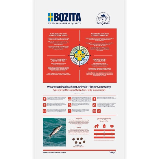 Bozita Grain Free Cat Dry Food with Salmon - 2 kg - Grain-Free Dry Food for Sensitive Senior Cats from 8 Years - 33% Protein, 12% Fat - No Sugar & GMO - From Sweden Bozita Grain Free Cat Dry Food with Salmon - 2 kg - Grain-Free Dry Food for Sensitive Senior Cats from 8 Years - 33% Protein, 12% Fat - No Sugar & GMO - From Sweden