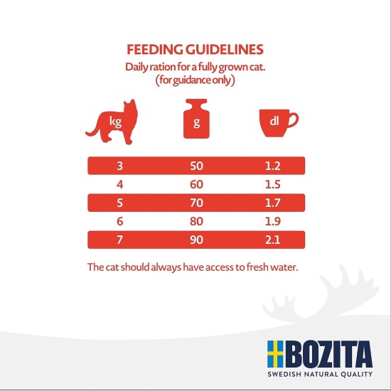 Bozita Grain Free Cat Dry Food with Salmon - 2 kg - Grain-Free Dry Food for Sensitive Senior Cats from 8 Years - 33% Protein, 12% Fat - No Sugar & GMO - From Sweden Bozita Grain Free Cat Dry Food with Salmon - 2 kg - Grain-Free Dry Food for Sensitive Senior Cats from 8 Years - 33% Protein, 12% Fat - No Sugar & GMO - From Sweden