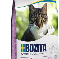 Bozita Hair & Skin Cat Dry Food with Salmon - 400g - Wheat Free Dry Food for Sensitive Adult Cats - 34% Protein, 10% Fat - For Skin & Coat - No Sugar & GMO Bozita Hair & Skin Cat Dry Food with Salmon - 400g - Wheat Free Dry Food for Sensitive Adult Cats - 34% Protein, 10% Fat - For Skin & Coat - No Sugar & GMO