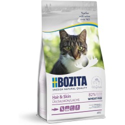 Bozita Hair & Skin Wheat Free Salmon | 400 g | Complete Food for Adult Cats | Especially Suitable for Cats with Long Fur and Cats | Balanced Mineral Content Bozita Hair & Skin Wheat Free Salmon | 400 g | Complete Food for Adult Cats | Especially Suitable for Cats with Long Fur and Cats | Balanced Mineral Content