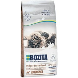 Bozita Indoor & Sterilised Cat Dry Food with Reindeer - 2kg - Grain-Free Cat Food for Sterilised Domestic Cats - 33% Protein, 14% Fat - GMO Free, Complete Food Bozita Indoor & Sterilised Cat Dry Food with Reindeer - 2kg - Grain-Free Cat Food for Sterilised Domestic Cats - 33% Protein, 14% Fat - GMO Free, Complete Food