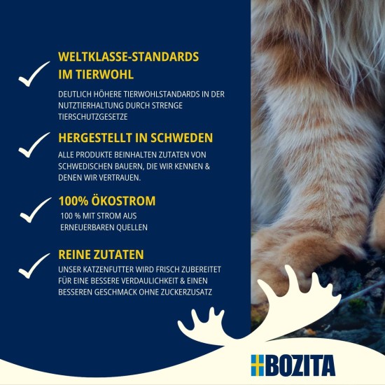 Bozita Indoor & Sterilised Cat Dry Food with Reindeer - 2kg - Wheat Cat Food for Sterilised Domestic Cats - 33% Protein, 14% Fat - GMO Free, Complete Food Bozita Indoor & Sterilised Cat Dry Food with Reindeer - 2kg - Wheat Cat Food for Sterilised Domestic Cats - 33% Protein, 14% Fat - GMO Free, Complete Food