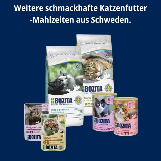 Bozita Indoor & Sterilised Cat Dry Food with Reindeer - 2kg - Wheat Cat Food for Sterilised Domestic Cats - 33% Protein, 14% Fat - GMO Free, Complete Food Bozita Indoor & Sterilised Cat Dry Food with Reindeer - 2kg - Wheat Cat Food for Sterilised Domestic Cats - 33% Protein, 14% Fat - GMO Free, Complete Food