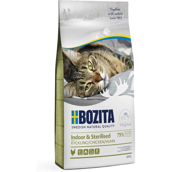 Bozita Indoor & Sterilised Cat Dry Food with Reindeer - 2kg - Wheat Cat Food for Sterilised Domestic Cats - 33% Protein, 14% Fat - GMO Free, Complete Food Bozita Indoor & Sterilised Cat Dry Food with Reindeer - 2kg - Wheat Cat Food for Sterilised Domestic Cats - 33% Protein, 14% Fat - GMO Free, Complete Food