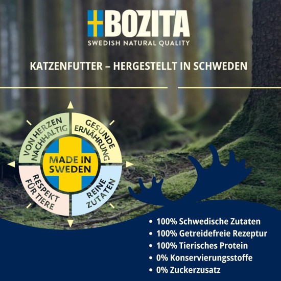 Bozita Indoor & Sterilised Cat Dry Food with Reindeer - 2kg - Wheat Cat Food for Sterilised Domestic Cats - 33% Protein, 14% Fat - GMO Free, Complete Food Bozita Indoor & Sterilised Cat Dry Food with Reindeer - 2kg - Wheat Cat Food for Sterilised Domestic Cats - 33% Protein, 14% Fat - GMO Free, Complete Food