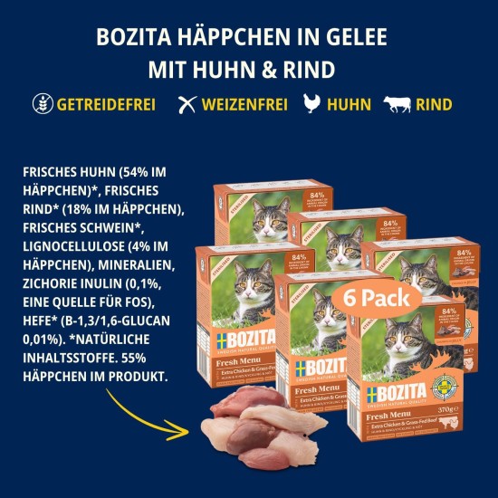 Bozita Indoor & Sterilised Cat Dry Food with Reindeer - 2kg - Wheat Cat Food for Sterilised Domestic Cats - 33% Protein, 14% Fat - GMO Free, Complete Food Bozita Indoor & Sterilised Cat Dry Food with Reindeer - 2kg - Wheat Cat Food for Sterilised Domestic Cats - 33% Protein, 14% Fat - GMO Free, Complete Food