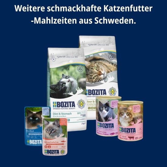 Bozita Indoor & Sterilised Cat Dry Food with Reindeer - 2kg - Wheat Cat Food for Sterilised Domestic Cats - 33% Protein, 14% Fat - GMO Free, Complete Food Bozita Indoor & Sterilised Cat Dry Food with Reindeer - 2kg - Wheat Cat Food for Sterilised Domestic Cats - 33% Protein, 14% Fat - GMO Free, Complete Food
