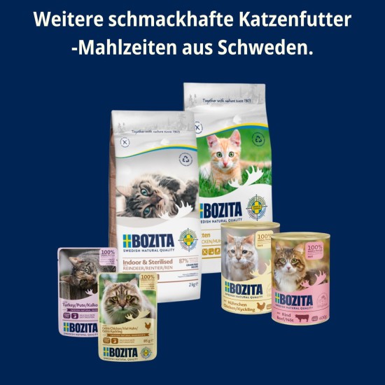 Bozita Indoor & Sterilised Cat Dry Food with Reindeer - 2kg - Wheat Cat Food for Sterilised Domestic Cats - 33% Protein, 14% Fat - GMO Free, Complete Food Bozita Indoor & Sterilised Cat Dry Food with Reindeer - 2kg - Wheat Cat Food for Sterilised Domestic Cats - 33% Protein, 14% Fat - GMO Free, Complete Food