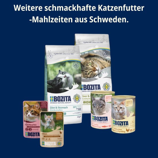 Bozita Indoor & Sterilised Cat Dry Food with Reindeer - 2kg - Wheat Cat Food for Sterilised Domestic Cats - 33% Protein, 14% Fat - GMO Free, Complete Food Bozita Indoor & Sterilised Cat Dry Food with Reindeer - 2kg - Wheat Cat Food for Sterilised Domestic Cats - 33% Protein, 14% Fat - GMO Free, Complete Food