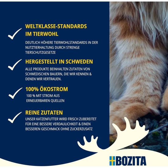 Bozita Indoor & Sterilised Cat Dry Food with Reindeer - 2kg - Wheat Cat Food for Sterilised Domestic Cats - 33% Protein, 14% Fat - GMO Free, Complete Food Bozita Indoor & Sterilised Cat Dry Food with Reindeer - 2kg - Wheat Cat Food for Sterilised Domestic Cats - 33% Protein, 14% Fat - GMO Free, Complete Food