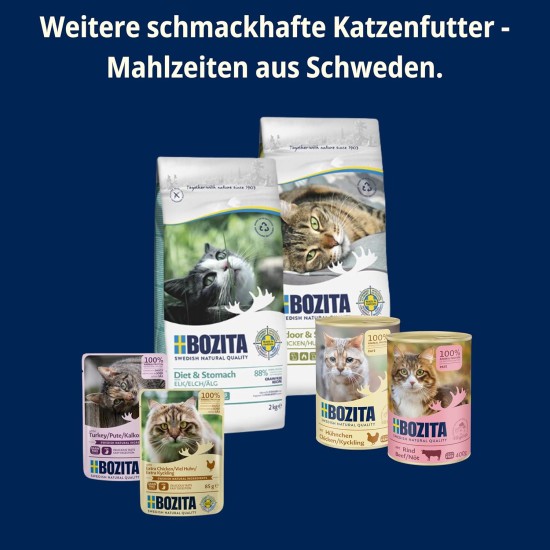 Bozita Indoor & Sterilised Cat Dry Food with Reindeer - 2kg - Wheat Cat Food for Sterilised Domestic Cats - 33% Protein, 14% Fat - GMO Free, Complete Food Bozita Indoor & Sterilised Cat Dry Food with Reindeer - 2kg - Wheat Cat Food for Sterilised Domestic Cats - 33% Protein, 14% Fat - GMO Free, Complete Food