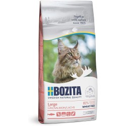 Bozita Large Wheat Free Salmon - 2kg Dry Food for Large Cat Breeds - Wheat Free Cat Food with 31% Protein & 18% Fat - For Sensitive Cats - No Sugar & GMO Bozita Large Wheat Free Salmon - 2kg Dry Food for Large Cat Breeds - Wheat Free Cat Food with 31% Protein & 18% Fat - For Sensitive Cats - No Sugar & GMO