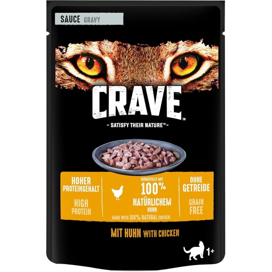 CRAVE Cat Portion Bag Sauce with Chicken 28 x 85 g CRAVE Cat Portion Bag Sauce with Chicken 28 x 85 g