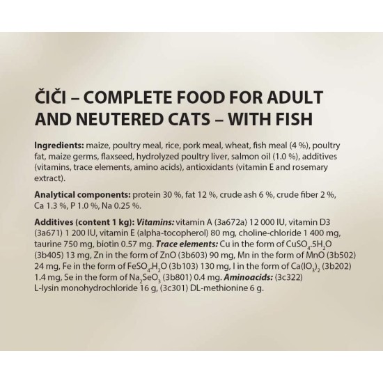 CiCi Complete Dry Cat Food for Adults and Neutered Cats with Poultry 10kg CiCi Complete Dry Cat Food for Adults and Neutered Cats with Poultry 10kg