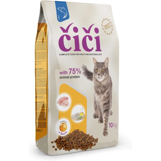 CiCi Complete Dry Cat Food for Adults and Neutered Cats with Poultry 10kg CiCi Complete Dry Cat Food for Adults and Neutered Cats with Poultry 10kg