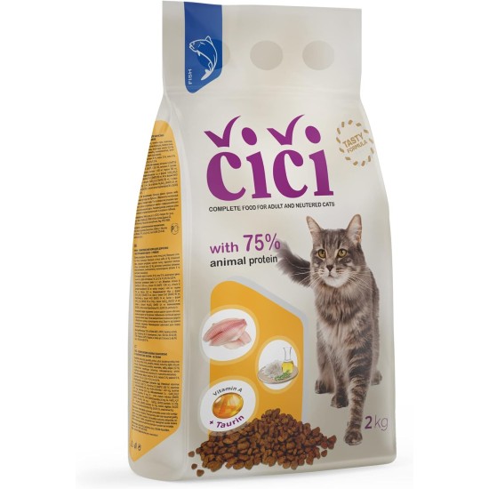 CiCi Complete Dry Cat Food for Adults and Neutered Cats with Poultry 10kg CiCi Complete Dry Cat Food for Adults and Neutered Cats with Poultry 10kg