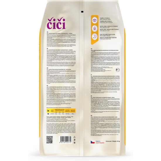 CiCi Complete Dry Cat Food for Adults and Neutered Cats with Poultry 10kg CiCi Complete Dry Cat Food for Adults and Neutered Cats with Poultry 10kg