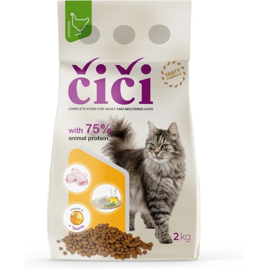 CiCi Complete Dry Cat Food for Adults and Neutered Cats with Poultry 10kg CiCi Complete Dry Cat Food for Adults and Neutered Cats with Poultry 10kg
