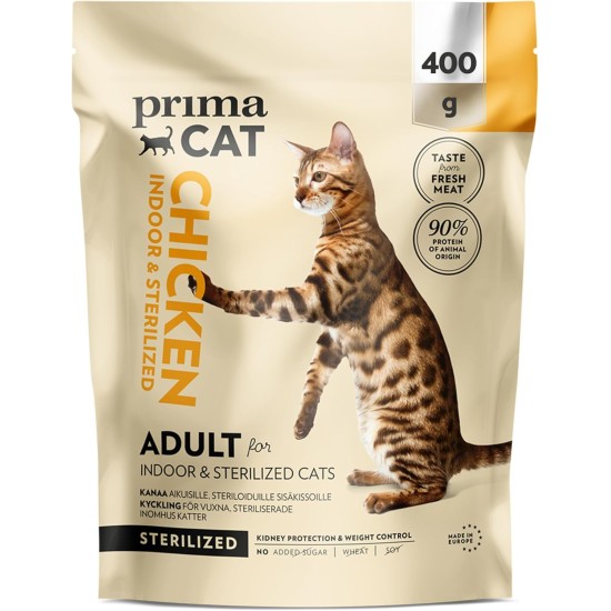 Complete Dry Food for Cats with Chicken Flavour, for Sterilised/Neutered Domestic Cats, 400 g Complete Dry Food for Cats with Chicken Flavour, for Sterilised/Neutered Domestic Cats, 400 g