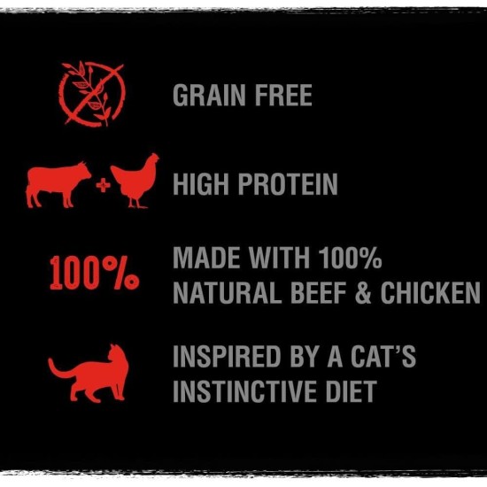 Crave Adult Dry Food with Beef & Chicken, 7 kg (1 Bag) - Premium Dry Cat Food with High Protein Content and Grain-Free - Made with 100% Natural Beef & Chicken Crave Adult Dry Food with Beef & Chicken, 7 kg (1 Bag) - Premium Dry Cat Food with High Protein Content and Grain-Free - Made with 100% Natural Beef & Chicken