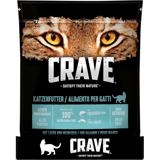 Crave Adult Dry Food with Turkey & Chicken, 6 Bags, 6 x 750 g, Premium Dry Cat Food with High Protein Content and Grain-Free, Made with 100% Natural Chicken Crave Adult Dry Food with Turkey & Chicken, 6 Bags, 6 x 750 g, Premium Dry Cat Food with High Protein Content and Grain-Free, Made with 100% Natural Chicken